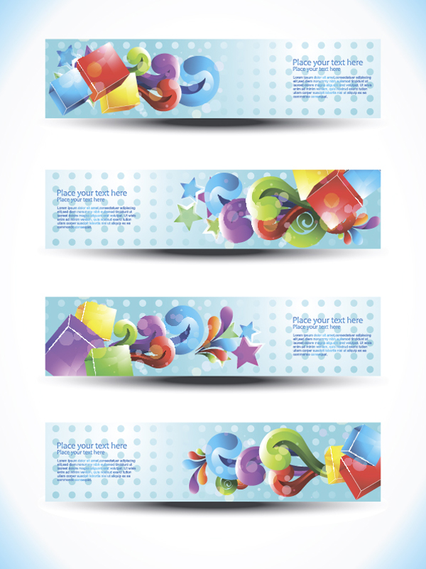 free vector Beautiful special effects design banners vector
